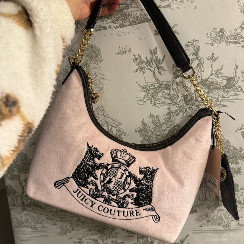 Juicy Couture 🐾 Classic Scottie Dog Shoulder Bag + Lollipop Charm + Card Holder - Picture 5 of 8